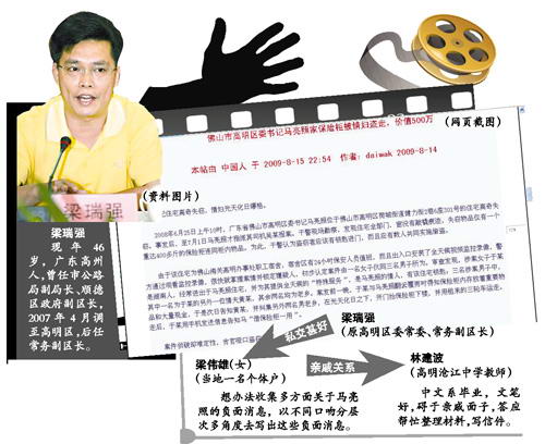 广东佛山高明区原副区长操纵网帖诬陷区委书记